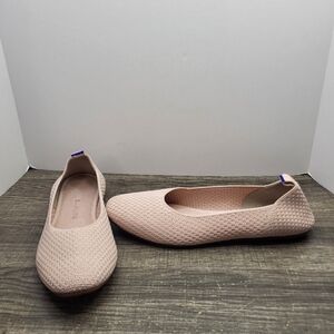 Rothys Womens Flat Ballet Shoe Size 11 Salt Honeycomb Pink Travel Slip On